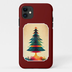 Joyfull Christmas Tree Geometric Artsy Design Case-Mate iPhone Case