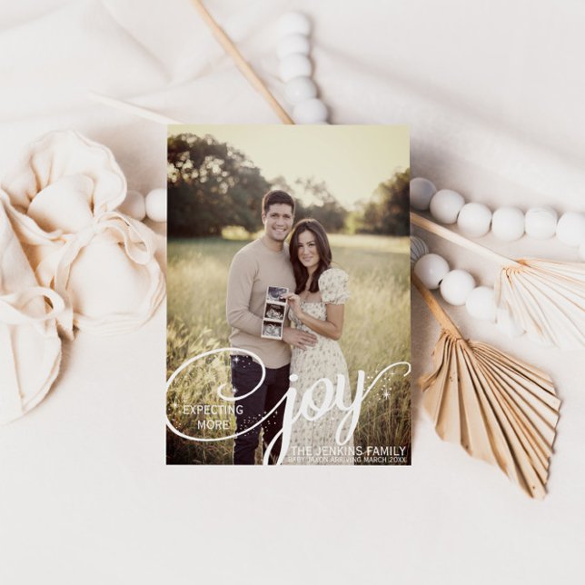 Joyfully Expecting Christmas Baby Announcement Postcard (Creator Uploaded)