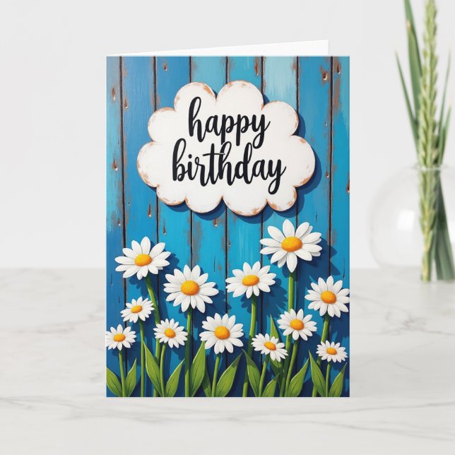 Joyous Azure Wood Card (Front)