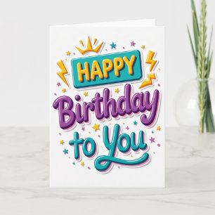 Joyous Birthday Crown Card