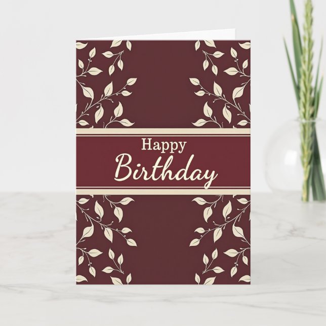 Joyous Botanical Frame Card (Front)