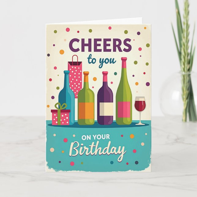 Joyous Bottles Present Card (Front)