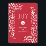 Joyous Branches Corporate Holiday Invitation<br><div class="desc">Send holiday cheer to your customers with a customised festive holiday card. This modern corporate design features ornate white florals on a bold holiday red background. The backside of this card allows for you to include your company logo as well as a custom message to your customers! For more advanced...</div>