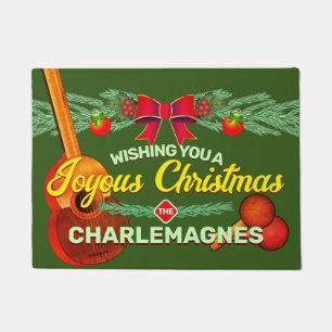 Joyous Christmas with Cuatro and Marac on GREEN Doormat
