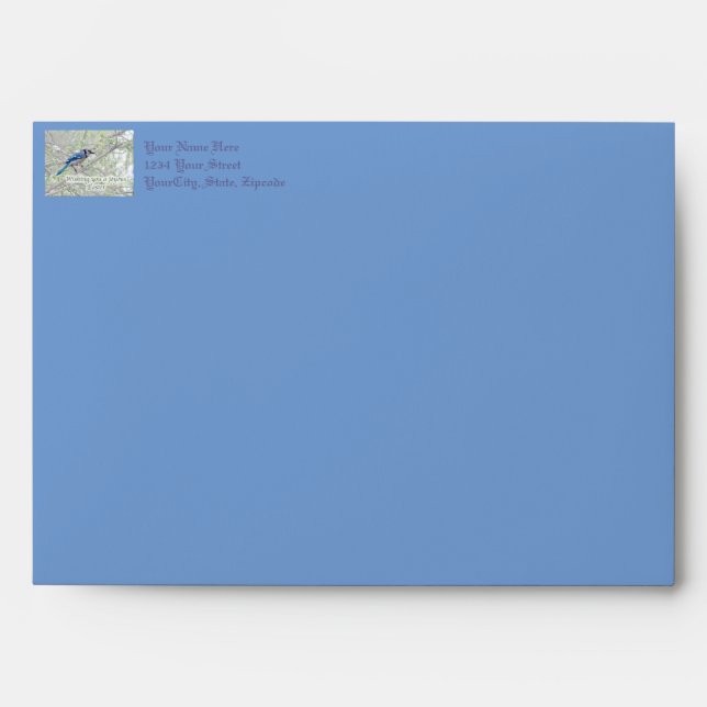 Joyous Easter Blue Jay Songbird Envelope (Front)