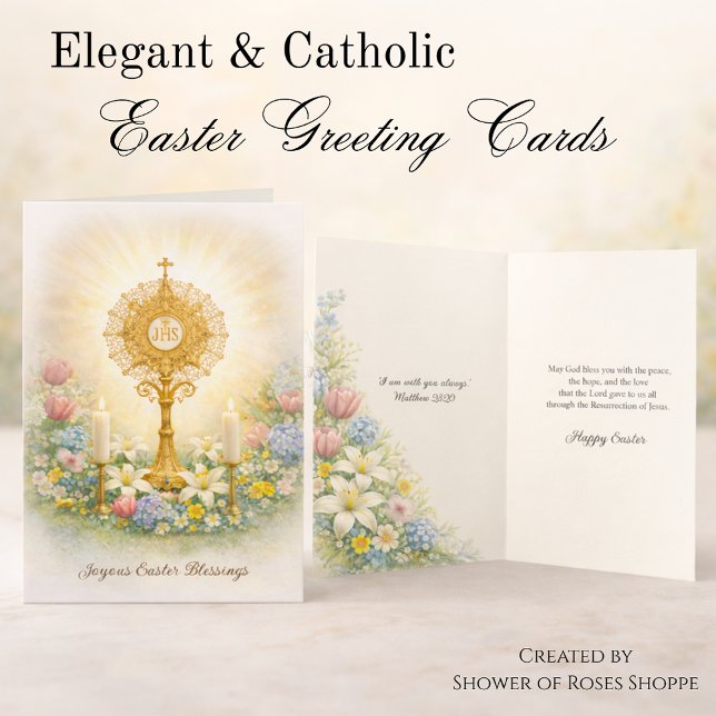 Joyous Easter Eucharistic Blessings Holiday Card (Creator Uploaded)