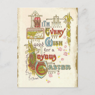 Joyous Easter Holiday Postcard