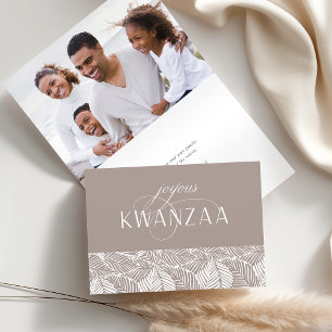 Joyous Flourish   Inside Photo Folded Kwanzaa Holiday Card