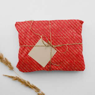 Joyous Golden Chevron Pattern Tissue Paper