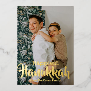 Joyous Hanukkah Simple Hanukkah family photo