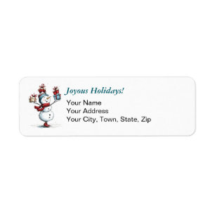 Joyous Holiday! Personalised Return Address Labels