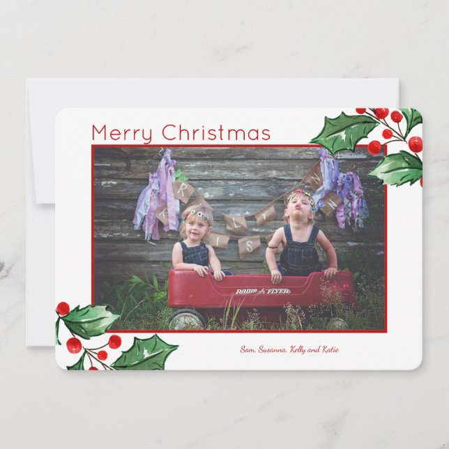 Joyous Holiday Photo Card (Front)