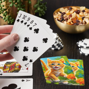 Joyous Kitten Playing Cards