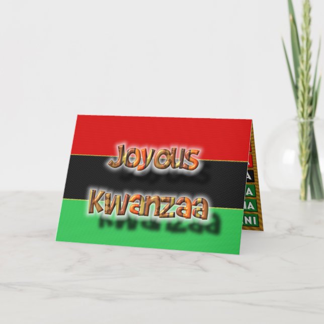 Joyous Kwanza Holiday Card (Front)