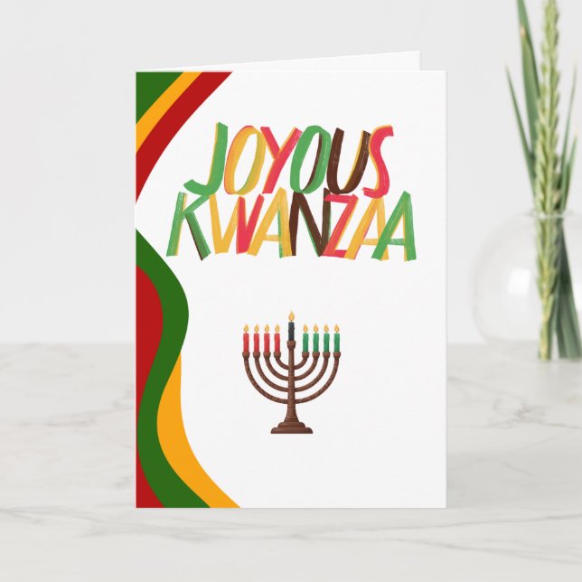 Joyous Kwanzaa Holiday Card (Front)