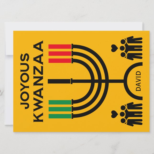 Joyous Kwanzaa Holiday Card (Front)