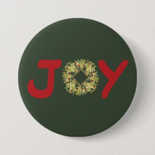 Joyous Light Hearted Wreath Christmas Pin