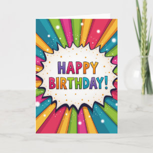 Joyous Message Birthday Card