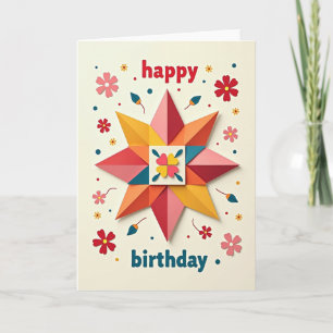 Joyous Paper Star Card