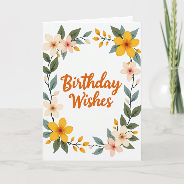 Joyous Pastel Birthday Card (Front)