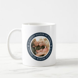 Joyous Season's Greetings   Custom Family Photo Coffee Mug