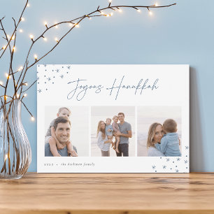 Joyous Sketch   Hanukkah Photo Collage Holiday Card