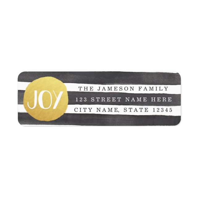 Joyous Stripes Return Address Labels (Front)