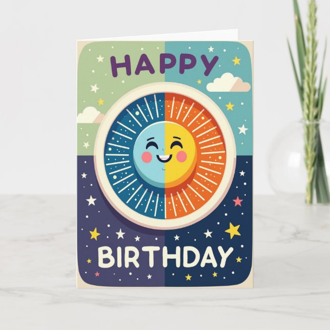 Joyous Sun Moon Card (Front)