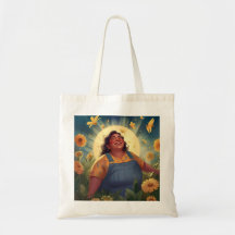 Joyous Woman Bathing in Garden Moonlight Tote
