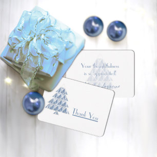 Joyoux Noel Blue Thank You Card
