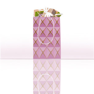 Joyoux Noel Pink Wrapping Paper Medium Gift Bag