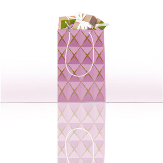 Joyoux Noel Pink Wrapping Paper Medium Gift Bag