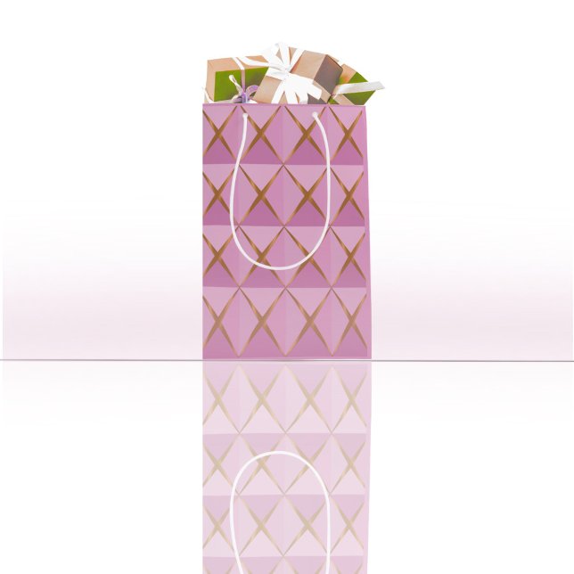 Joyoux Noel Pink Wrapping Paper Medium Gift Bag (Creator Uploaded)