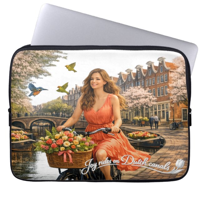 Joyride on the Dutch canals Laptop Sleeve (Front)