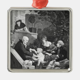 Joys of being a father, c.1797 metal tree decoration
