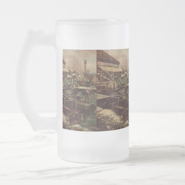 Joys of Jaffe Frosted Glass Beer Mug (Left)
