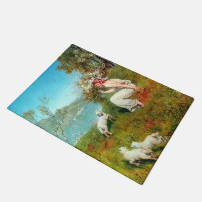 Joys of Spring (by John Collier) Doormat (Angled)