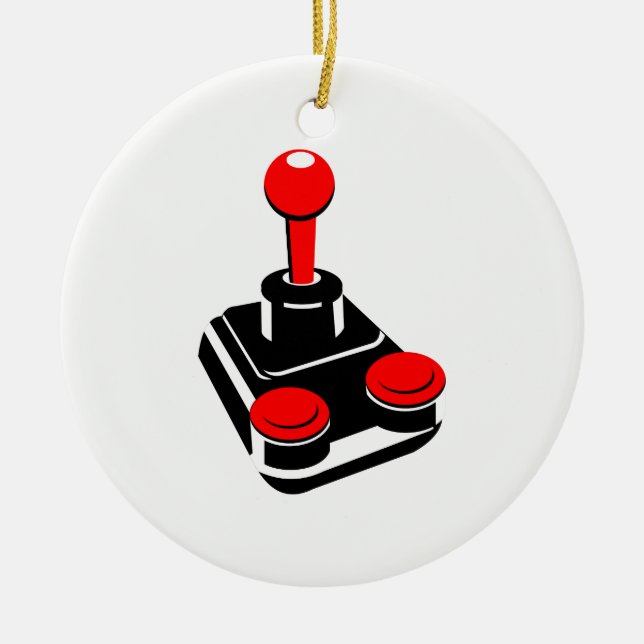 Joystick Ceramic Tree Decoration (Front)