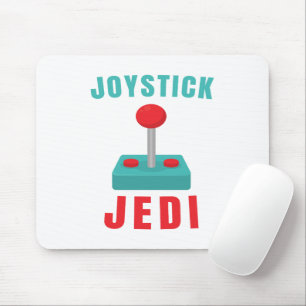 Joystick Jedi Funny Retro Gamer Dad Mouse Pad