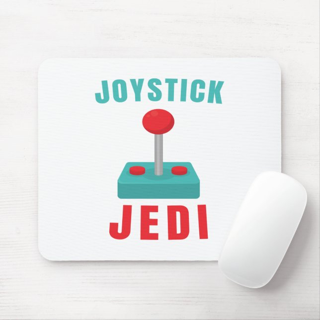 Joystick Jedi Funny Retro Gamer Dad Mouse Pad (With Mouse)