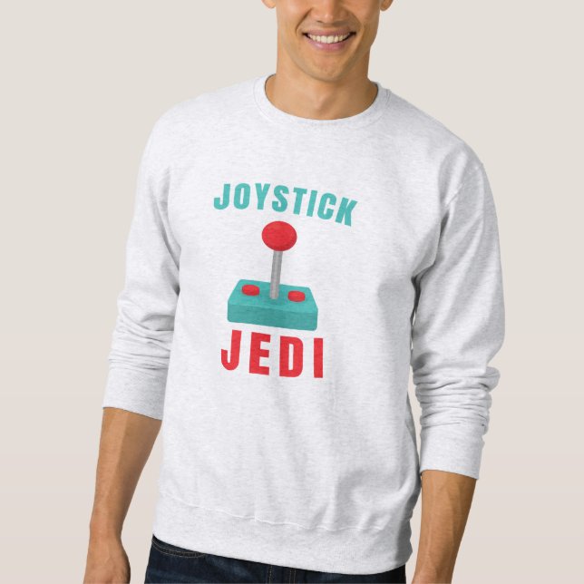 Joystick Jedi Funny Retro Gamer Dad Sweatshirt (Front)