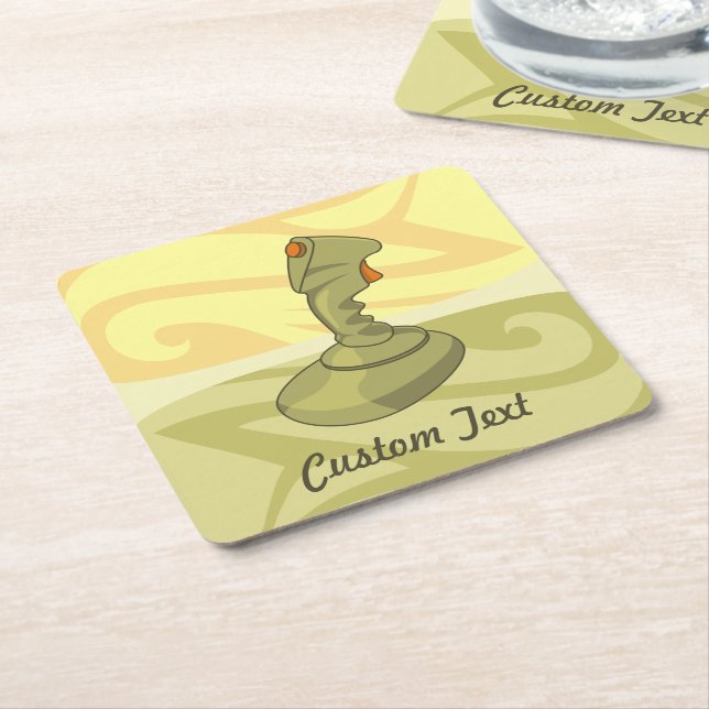 Joystick Square Paper Coaster (Angled)