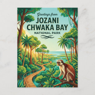 Jozani Chwaka Bay National Park Tanzania Postcard
