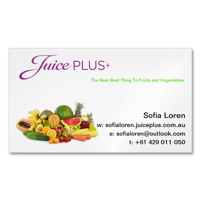 JP+ Magnet Fresh Fruit Purple Logo (Customise) (Front)