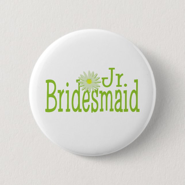 Jr. Bridesmaid/ Daisy theme 6 Cm Round Badge (Front)