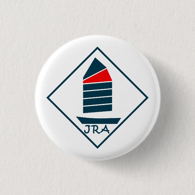 JRA Button – dark logo on white background (Front)