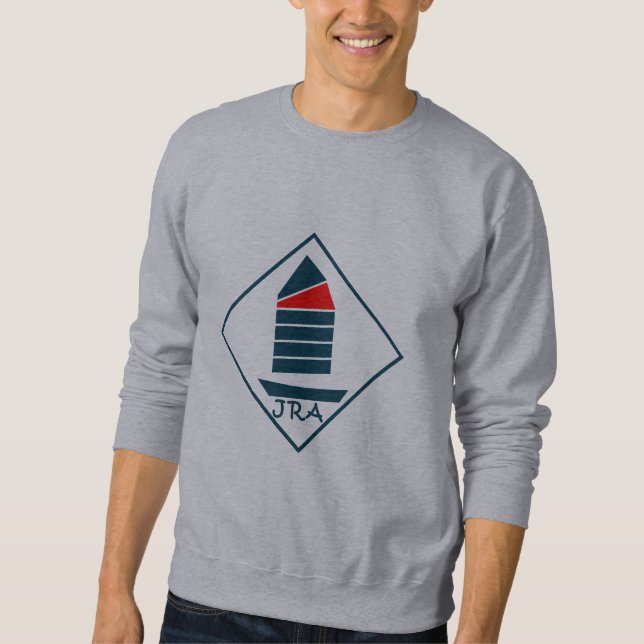JRA Men's Sweatshirt – large diamond logo, dark (Front)