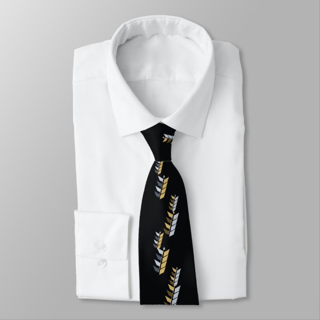 JRFV Nocturne Feathers Tie (Tied)