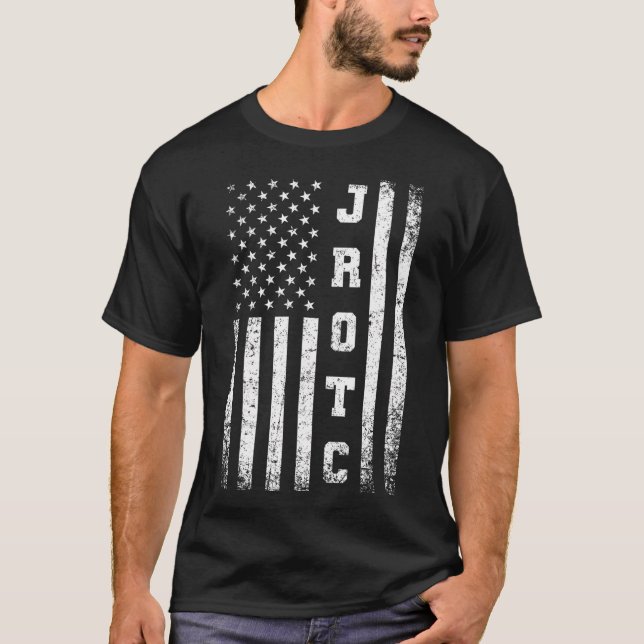 Jrotc United States Junior Rotc American Flag T-Shirt (Front)