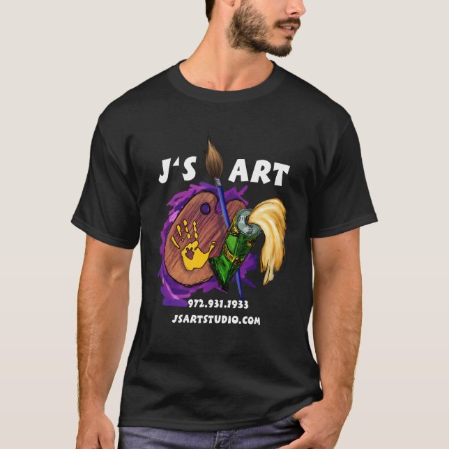 Js Art Studio Black Tshirt (Front)